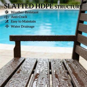 Panca da Giardino Marrone per Prendere il Sole e Rilassarsi nel Patio - Product Image 2