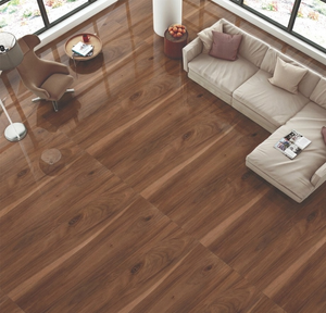 Azulejos de Porcelana Marrón Mate con Aspecto de Madera de Fresno, Resistentes a los Ácidos y Antideslizantes, para Pisos Interiores de Hoteles y Apartamentos - Product Image 1