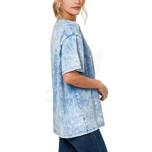 T-shirt en toile pour femme, élégant et tendance, décontracté pour l'été, respirant, de haute qualité, 100% coton - Product Image 4