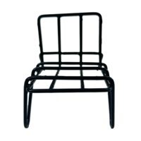 Support de téléphone portable universel en métal de style chaise en acier doux noir avec 3 positions de réglage pour une meilleure expérience de visualisation