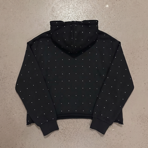 Sweat-shirts à capuche surdimensionnés en coton 100% haute performance, écologiques, avec strass sur le devant, respirants, séchage rapide, confort maximal - Product Image 3
