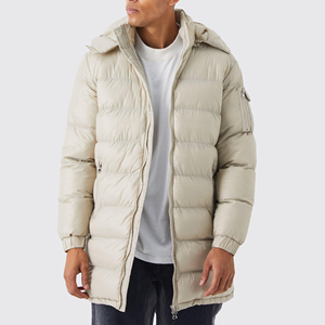 Chaquetas Acolchadas Blancas Premium para Hombre, para Clima Frío, Ropa Exterior Elegante de Color Sólido para Actividades Invernales al Aire Libre - Product Image 6