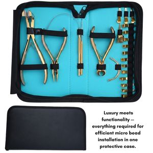 20-Piece Stainless Steel <b>Hair</b> <b>Extension</b> Tools Kit <b>Micro</b> <b>Ring</b> Plier Shear Threader Set Titanium Coated Hot <b>Hair</b> <b>extension</b> kit - Product Image 3