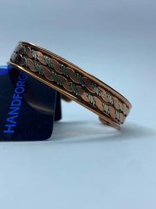 Handcrafted Eco-Friendly <b>Copper</b> Brass Gold Plated Vintage Cuff Bangle <b>Bracelet</b> for Wedding Occasion - Product Image 3