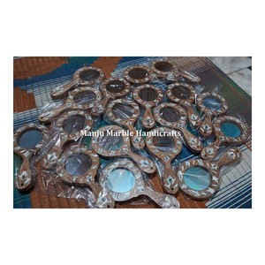 Miroirs en nacre blanche, magnifiquement faits à la main, artisanat en bois, nouvelle arrivée, forme et design personnalisables - Product Image 1