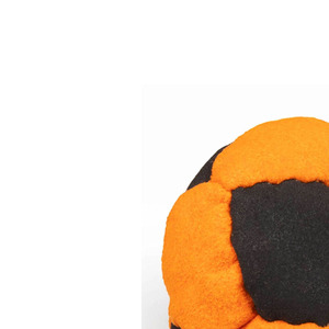 Balón de Hacky Sack de Fieltro Naranja y Negro, Diseño Clásico, Patrón Sólido, Equipo de Fútbol - Product Image 2