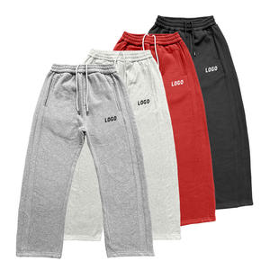 Pantalones Deportivos para Hombre al por Mayor, 340 Gramos, Gruesos, Casuales, de Felpa, Color Sólido, Holgados, Lavados - Product Image 3