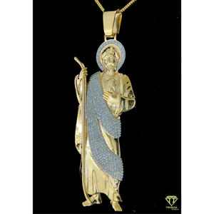 Fashion Religious Hip Hop Pendant Necklace with VVS Moissanite Diamonds and 925 Sterling Silver - Product Image 3