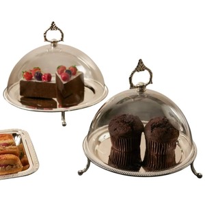 New Arrival Copper <b>Cake</b> <b>Stand</b> Set Round Handmade 2 Piece Serving Tray with Server - Product Image 4