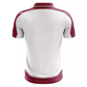 Polo Blanco y Granate para Hombre, Transpirable, de Poliéster, Manga Corta, para Deportes de Equipo de Verano - Product Image 2