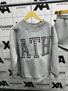 Sudadera Personalizada Bordada de Alta Calidad, Algodón Grueso, Cuello Redondo, Felpa Francesa, Hombros Caídos, Cuello Simulado - Product Image 2