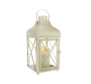 Elegante Linterna de Metal Blanca Ecológica y Duradera para Velas, con Acabado Blanco, para Navidad, Venta al Por Mayor - Product Image 1