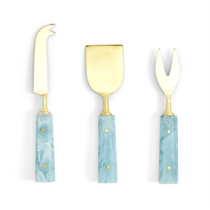 Modern Simple <b>Cheese</b> Cutting Tool Premium Stainless Steel Blade Terrazzo Handle Fruit Fork <b>Knife</b> Cutlery <b>Set</b> 7 Inch Eco-Friendly - Product Image 6