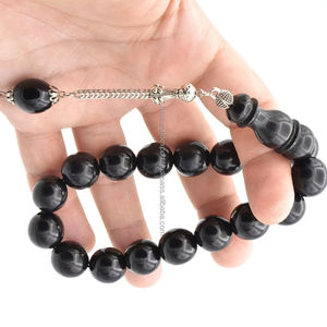 Corne de buffle Tasbih 33 Corne Masbaha 7MM Perles de prière Perles en corne Chapelet Corne de buffle Subha Perles de prière musulmane Cadeau Eid par FWE - Product Image 1