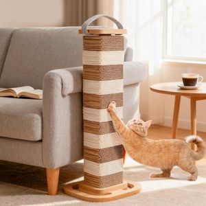 Griffoir pour chat en carton de 24,2 pouces, griffoir pour chats d'intérieur, planche à griffer pour chatons ou chats de petite taille - Product Image 1