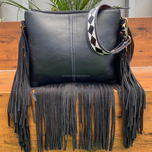 2025กระเป๋าสะพายพาดลำตัวหนังลายหมากรุกสีดำและสีขาวสำหรับผู้หญิงกระเป๋าถือหนังวัวแท้แบบใหม่ - Product Image 5