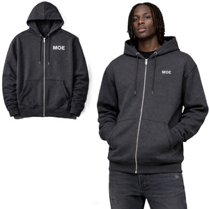 เสื้อฮู้ดซิปแบบสั่งทำพิเศษ ขนาดใหญ่พิเศษ ผ้าฟลีซหนา 400 GSM ผ้าฝ้ายพรีเมียม สตรีทแวร์ ทรงบ็อกซี่ ผู้จำหน่ายขายส่ง - Product Image 1
