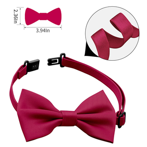 Adjustable <b>Red</b> <b>Bow</b> Tie For Boys School Uniform Accessories Polyester Plain Weave Children's Formal Wear - Product Image 1