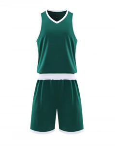 Conjunto de Camiseta de Baloncesto Blanca Unisex, Cuello en V, Sin Mangas, Transpirable, con Tecnología Antihumedad, Pantalones Cortos de Spandex/Poliéster Elásticos - Product Image 3