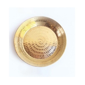Assiettes de présentation rondes contemporaines en laiton, élégantes pour mariages, banquets et événements, pour une présentation de table raffinée - Product Image 4