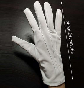 Guantes Formales Blancos para Hombre – Elegantes Guantes para Traje de Gala, Desfile, Guardia e Inspección - Product Image 3