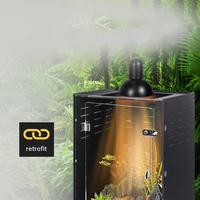 Terrarium pour reptiles de 12x12x18 pouces pour Gecko Crêté, personnalisable OEM, adapté au Gecko Crêté Léopard, enclos pour reptiles avec dessus solide et en maille