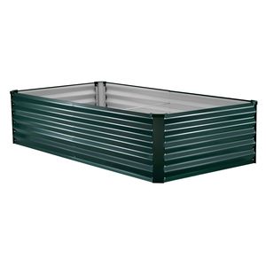 Fioriera Rettangolare in Metallo Zincato 6,67 x 3,35 Piedi # # # #   Kit per Aiuola Rialzata da Giardino Antiruggine per Esterni - Product Image 1