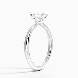 Bague de fiançailles solitaire BOJ plaquée or blanc 14K avec moissanite taille ovale 2 carats couleur D pureté VVS1 sertie à griffes GRA - Product Image 2