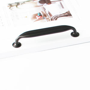 Modern Curved Zinc Alloy Cabinet Handle <b>Black</b> European Design Durable Pull for Bedroom Drawer Dresser Kitchen Bathroom Furniture - Product Image 4