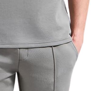 Camiseta de Cuello Redondo para Hombre con Logotipo Personalizado al por Mayor, Camiseta Informal Gris de Manga Corta de Algodón, Ropa Deportiva para Fitness - Product Image 6