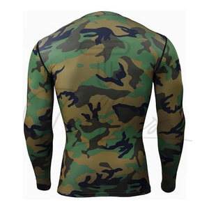 Conjunto de Compresión de Camuflaje para Hombre, Camiseta de Manga Larga, Pantalones Largos, Cuello Redondo, Cintura Alta, Transpirable, Secado Rápido, Ropa Deportiva - Product Image 3