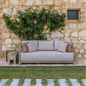Sofá Mieke de Dos Plazas de Madera de Teca para Exteriores, Moderno, Duradero, Resistente a la Putrefacción, con Cojín de Secado Rápido, Ecológico, Muebles de Calidad de Exportación - Product Image 2