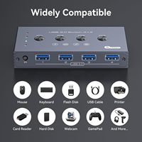 Commutateur USB 3.0 4x4, commutateur USB pour 4 ordinateurs partageant 4 ports USB pour PC, souris, clavier, imprimante, scanner