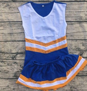 Ensemble uniforme de cheerleading vintage pour filles, style écolier, anti-plis, écologique, respirant, en polyester/coton, épaules dénudées - Product Image 6