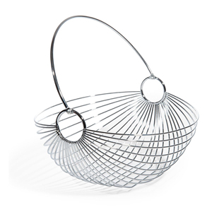 Panier rond élégant en fil métallique, robuste, durable, élégant, moderne et décoratif, garde les fruits et légumes frais grâce à une bonne circulation d'air. - Product Image 6