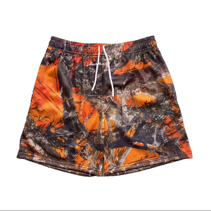 High-quality Manufacturer Shenghua Full-print Polyester 5-inch Double-<b>layer</b> Custom Youth Men's Solid Mesh <b>Mid</b> Drawstring - Product Image 3