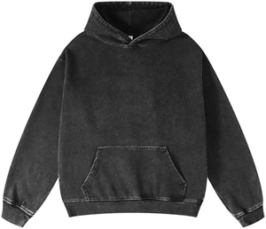 Sudadera con Capucha para Hombre 100% Algodón, Tejido Francés de Alta Calidad, Corte Holgado, Ecológica, Lavado Vintage, Sin Cordones, Lavado Ácido - Product Image 5