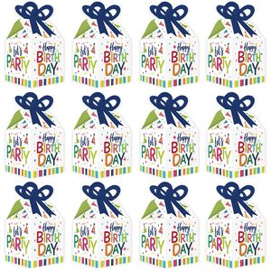 Boîte à cadeaux pour fête d'anniversaire TH CBB-553 avec poignée décorative en ruban et motif à pois vibrant pour les bonbons et les friandises - Product Image 4