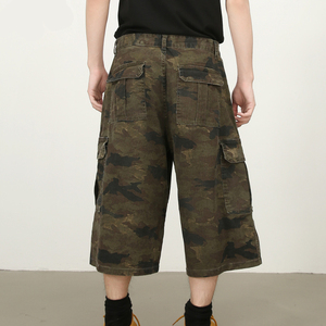 Shorts en jean camouflage streetwear de haute qualité pour hommes 2026 – Jorts amples, shorts cargo et pantalons de charpentier personnalisables avec logo imprimé - Product Image 2