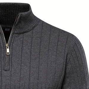 Sweat-shirts d'hiver pour hommes, best-sellers, surdimensionnés, à fermeture éclair 1/4, brodés, décontractés, confortables, 100% coton, de haute qualité - Product Image 4