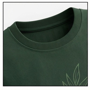 Ensemble de shorts en tricot pour femmes, 2 pièces, imprimé floral vert, t-shirt à col rond à manches courtes avec volants au-dessus du genou, tenue décontractée - Product Image 4