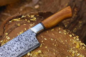 Couteau de chef LEGACY BLADES en acier Damas haut de gamme, manche en bois d'ébène, couteau de cuisine forgé à la main, fabricant OEM - Product Image 5
