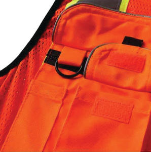 Gilet de sécurité respirant et réfléchissant, équipement en maille haute visibilité, design multi-poches pour la sécurité nocturne et le contrôle du trafic, gilet pour hommes - Product Image 5