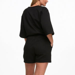 Summer <b>Set</b> Two Piece Solid Above Knee Casual Breathable Short <b>Set</b> Eco-Friendly Quick Dry Polyester/Cotton summer <b>sets</b> - Product Image 3