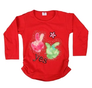 T-shirts mignons à manches longues et col rond pour femmes, Design pour filles, motif imprimé décontracté, tricoté en Spandex/coton, meilleure Collection 2022 - Product Image 1