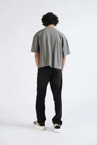 เสื้อยืดฤดูร้อนผ้าโพลีเอสเตอร์/คอตตอนเนื้อหนาสำหรับผู้ชาย สกรีนโลโก้ได้ ทรงหลวม ใส่สบาย ระบายอากาศดี แขนสั้น - Product Image 4