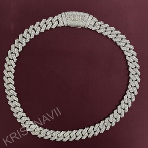 Chaîne cubaine Miami en or 10K avec fermoir personnalisé en diamant de laboratoire VVS 14MM, entièrement sertie de diamants, bijoux hip-hop pour homme, collier de luxe fait main, pour le quotidien - Product Image 3