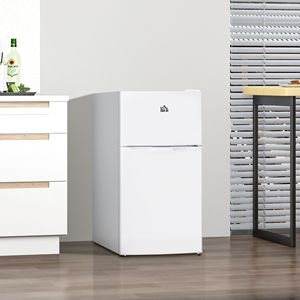 3.2 Cu.Ft bianco Mini doppia porta frigo con Freezer regolabile Termostato reversibile porta frigorifero compatto - Product Image 2