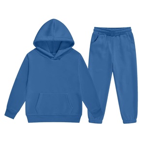 Ensemble survêtement polaire deux pièces personnalisé avec logo pour enfants – Sweat à capuche et pantalon de jogging pour garçons et filles - Product Image 4