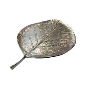 Plateau à fruits en métal, décoration moderne pour la maison, plateaux décoratifs en aluminium en forme de feuille, prix abordables, plateau argenté, prix d'usine - Product Image 3